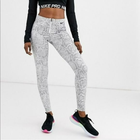 Nike Pants - Nike Snakeskin Zip Leggings